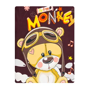 ملحفه میکرو کودک آدنو مدل Little bear کد MC12 سایز 100x150 سانتی متر