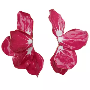 گوشواره میخی زنانه مدل برگ گل پهن 