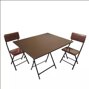 میز و صندلی سفری تاشو 2 نفره میزیمو کد 10102 مجموعه 3 عددی