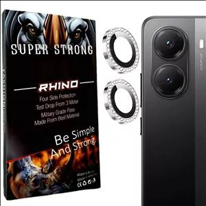 محافظ لنز دوربین فلزی راینو مدل نگین دار مناسب برای گوشی موبایل شیائومی POCO X7 Pro