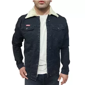 کت پاییزه مردانه مدل جین خزدار کد zo.zrd