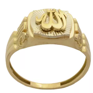 انگشتر طلا 18 عیار مردانه طلای مستجابی مدل الله کد T250 سایز 63 