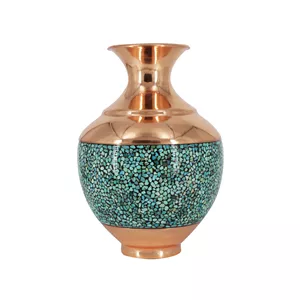 گلدان فیروزه کوبی مدل بلونی کد F053