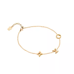 دستبند زنجیری طلا 18 عیار زنانه الی گالری مدل لویی ویتون