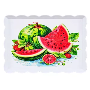 سینی بدون دسته مهروز مدل 6003 هندوانه سایز 26×36 سانتی متر