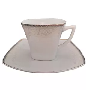 ست فنجان و نعلبکی 12 پارچه 6 نفره چینی تقدیس مدل چایخوری کد 03