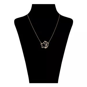 گردنبند طلا 18 عیار زنانه گلدم مدل ماه ستارهPE-3090025 