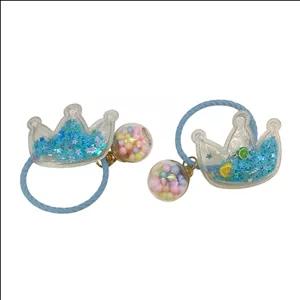 کش مو دخترانه مدل تاج آکواریومی کد TA01 بسته 2 عددی