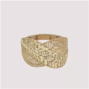 انگشتر طلا کم اجرت 18 عیار زنانه طلا و شمش برلیان مدل تراش سایز 56