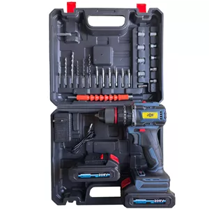 مجموعه 40 عددی دریل پیچ گوشتی چکشی شارژی براشلس 10 میلی متری 218 ولت جاب مدل JB-218 PRO JAB
