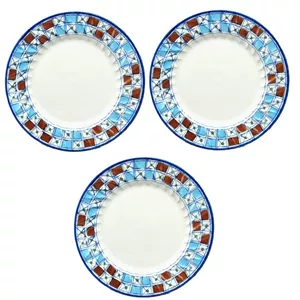 پیش دستی سرامیکی میبد مروارید مدل شطرنجی بسته 3 عددی