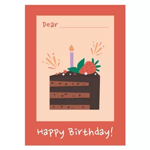 کارت پستال مدل کیک تولد کد 13