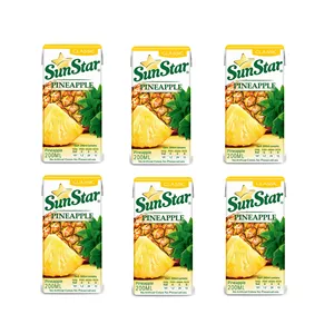 آبمیوه آناناس سان استار - 0.2 لیتر بسته 6 عددی