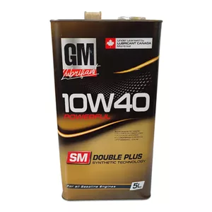 روغن موتور خودرو بنزینی جی ام لوبریفیانت مدل دابل پلاس SM 10W-40 حجم 5 لیتر