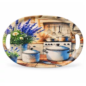 سینی دسته دار مهروز مدل 5002 لوندر سایز 26×36 سانتی متر