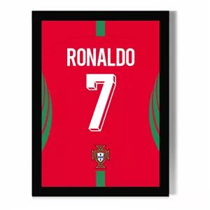 تابلو مدل دیواری طرح کیت تیم ملی پرتغال یورو 2024 اسم و شماره رونالدو کد FD647