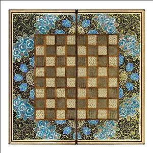 صفحه شطرنج خاتم کاری چوبی مدل شبستان