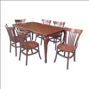 میز و صندلی ناهارخوری شش نفره گالری چوب آشنایی مدل Lah-Mehr6