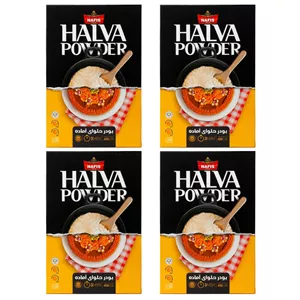 پودر حلوا زعفرانی آماده نفیس - 450 گرم بسته چهار عددی
