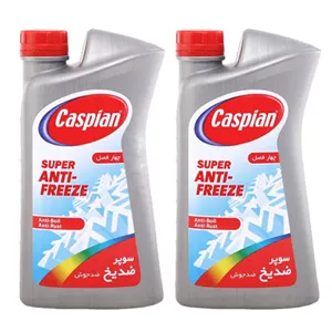  ضدیخ و ضدجوش خودرو کاسپین مدل چهار فصل حجم 1000 میلی لیتر بسته 2 عددی 