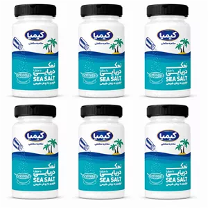 نمک دریایی کیمیا قوطی - 500 گرم بسته 6 عددی
