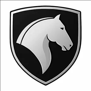 آرم صندوق عقب خودرو مدل اسب برجسته کد 0010 مناسب برای خودرو سمند سورن پلاس