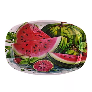 سینی بدون دسته مهروز مدل 6652 هندوانه سایز 21×32  سانتی متر