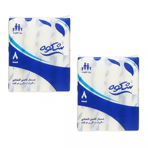 دستمال کاغذی 200 برگ دو لایه شکوه مدل ED-16 بسته 16 عددی