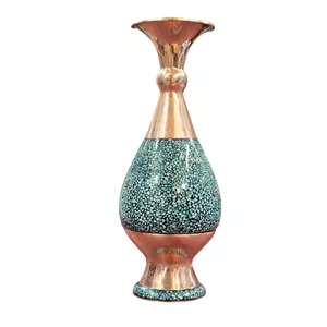 گلدان فیروزه کوبی مسی مدل 201