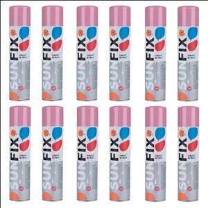 اسپری رنگ صورتی  براق سانفیکس کد Shine-P-300 حجم 300 میلی لیتر مجموعه 12 عددی