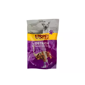 تشویقی سگ یو اس پت مدل حبه‌ای طعم شترمرغ وزن 100 گرم