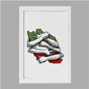 تابلو خندالو مدل ایران (Iran) کد F4984