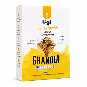 گرانولا جودوسر و عسل با مغز بادام و کرنبری اونا - 650 گرم