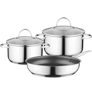 سرویس قابلمه و تابه استیل 5 پارچه زیمنس کد HZ9SE030 