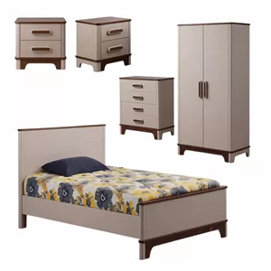 سرویس تخت خواب یک نفره 4 تکه مدل گلوریا