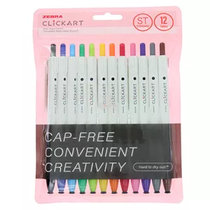 ماژیک علامت گذار زبرا مدل CLICKART ST بسته 12 عددی