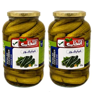 خیارشور درشت سرکه‌ای، نمکی انتخاب - 1500 گرم بسته 2 عددی