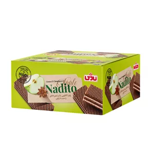 ویفر نادیتو کاکائو و سیب دارچین نادی - 40 گرم بسته 24 عددی