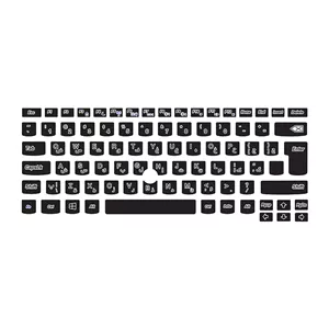 برچسب حروف فارسی کیبورد توییجین و موییجین مدل black 01 مناسب برای لپ تاپ لنوو ThinkPad x230i