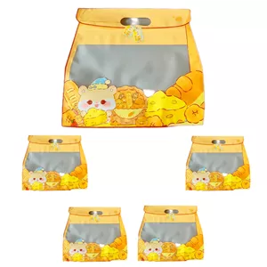 پاکت زیپ دار مدل Teddy Cheese & Bread بسته ۵ عددی