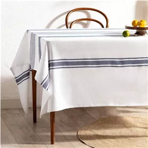 رومیزی مادام کوکو مدل Andre Beyaz/Lacivert سایز 250x150 سانتی‌متر