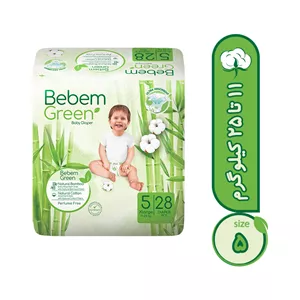 پوشک بچه ببم سایز 5 مدل BB280 بسته 28 عددي