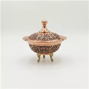 قندان مسی مدل رز مجموعه ۲ عددی