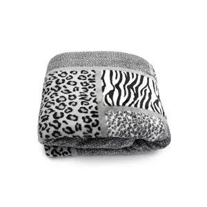 پتو مسافرتی 2 نفره مدل پلنگی ژله ای سایز 220x200 سانتی‌متر