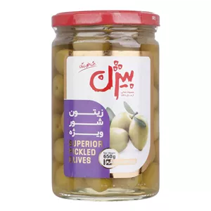 زیتون شور ویژه با هسته بیژن - 650 گرم