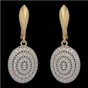 گوشواره کلیپسی طلا 18 عیار زنانه طلای مستجابی طرح بیضی مدل آوا 12 کد 85247 