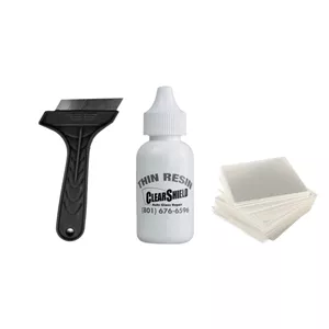 چسب ترمیم کننده شیشه خودرو کلرشیلد مدل thin-resin حجم ۱۰ میلی لیتر