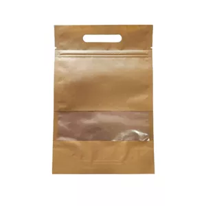 پاکت زیپ دار مدل کرافت پنجره دار 20/30 بسته 10 عددی