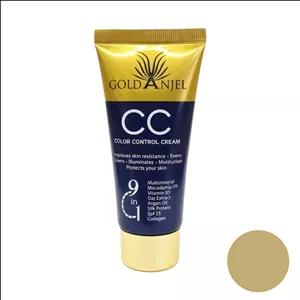 کرم پودر CC مایع SPF 25 گلد آنجل مدل Color Control شماره 02 مناسب برای انواع پوست حجم 60 میلی‌لیتر