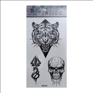 تتو موقت طرح ببر و اسکلت کد 29 